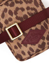 THE UPSIDE women’s leopard recycled Javan Lilo Crossbody Bag has an adjustable and removable strap with multi pockets and metal zippers. Made for lifestyle.