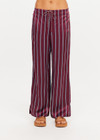 THE UPSIDE women’s stripe 100% silk Capela Charli Drawstring Pant is a low rise straight leg pant and features a soft elastic waistband, side hem splits and drawcord detail. Made for lifestyle.