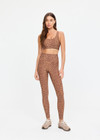 THE UPSIDE women’s leopard recycled peached Javan Jade Sports Bra is designed for a supportive fit and features a full coverage shape, racerback and removable cups. Made for yoga and pilates.