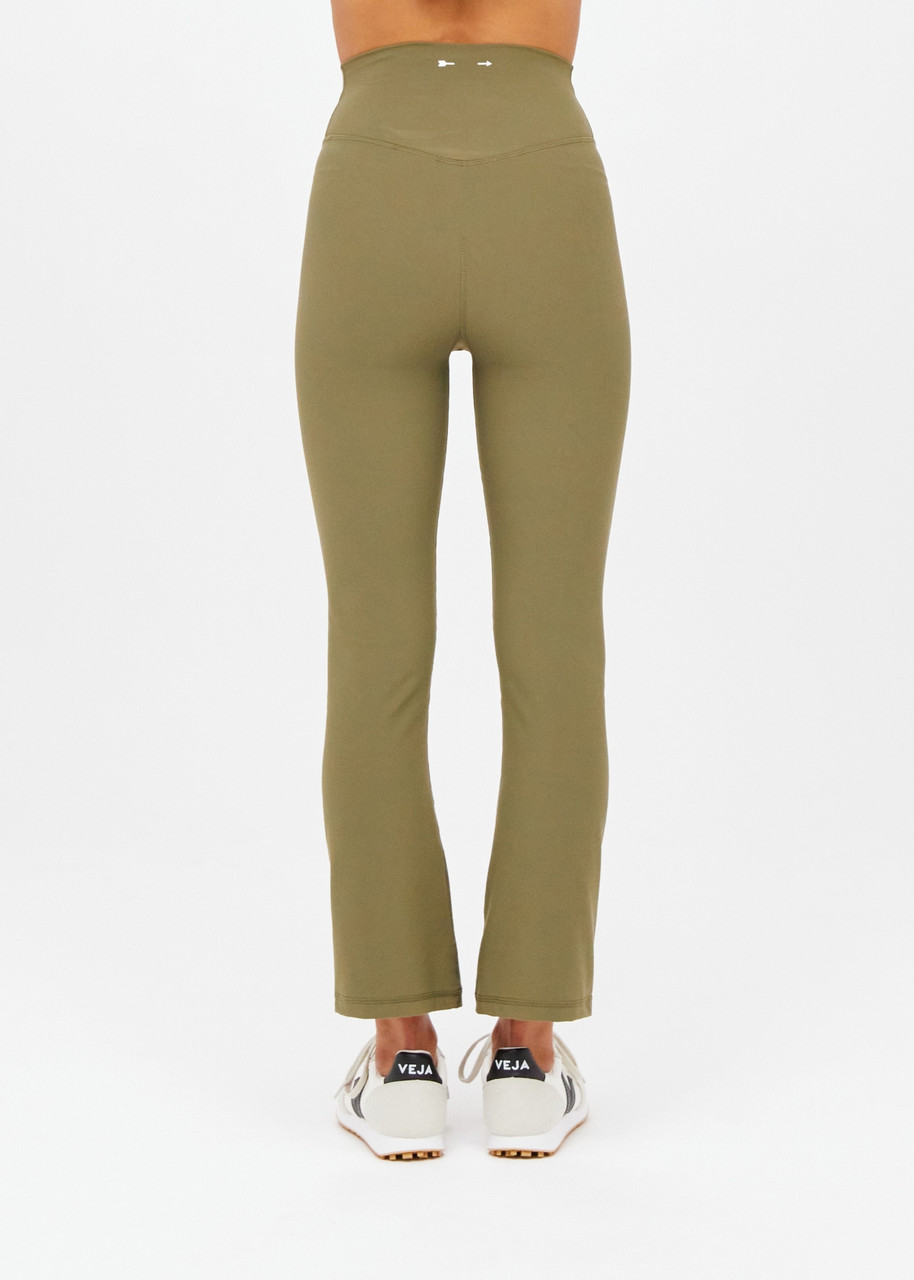 Split Flare Legging - Olive - Soel Dancewear