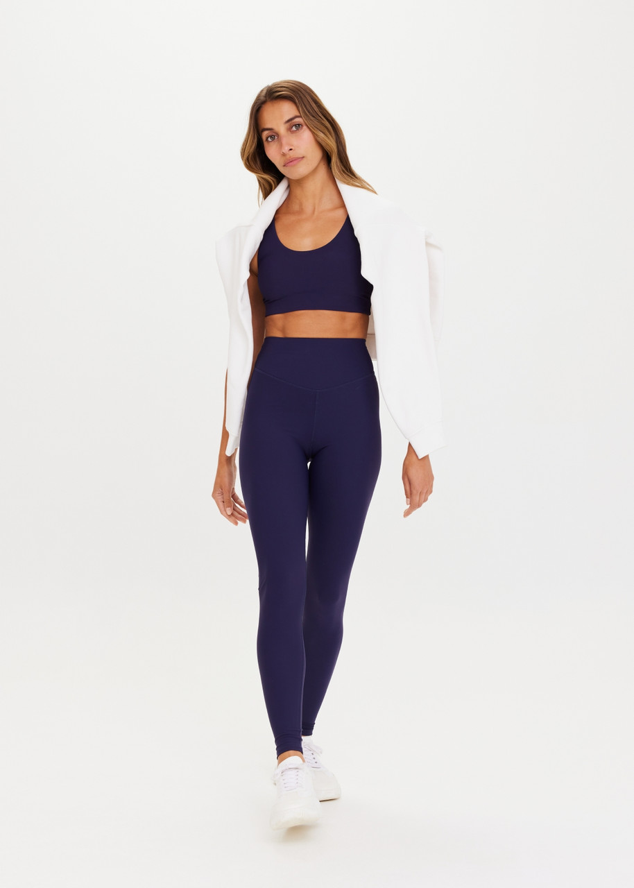PEACHED 28IN HIGH RISE PANT in NAVY