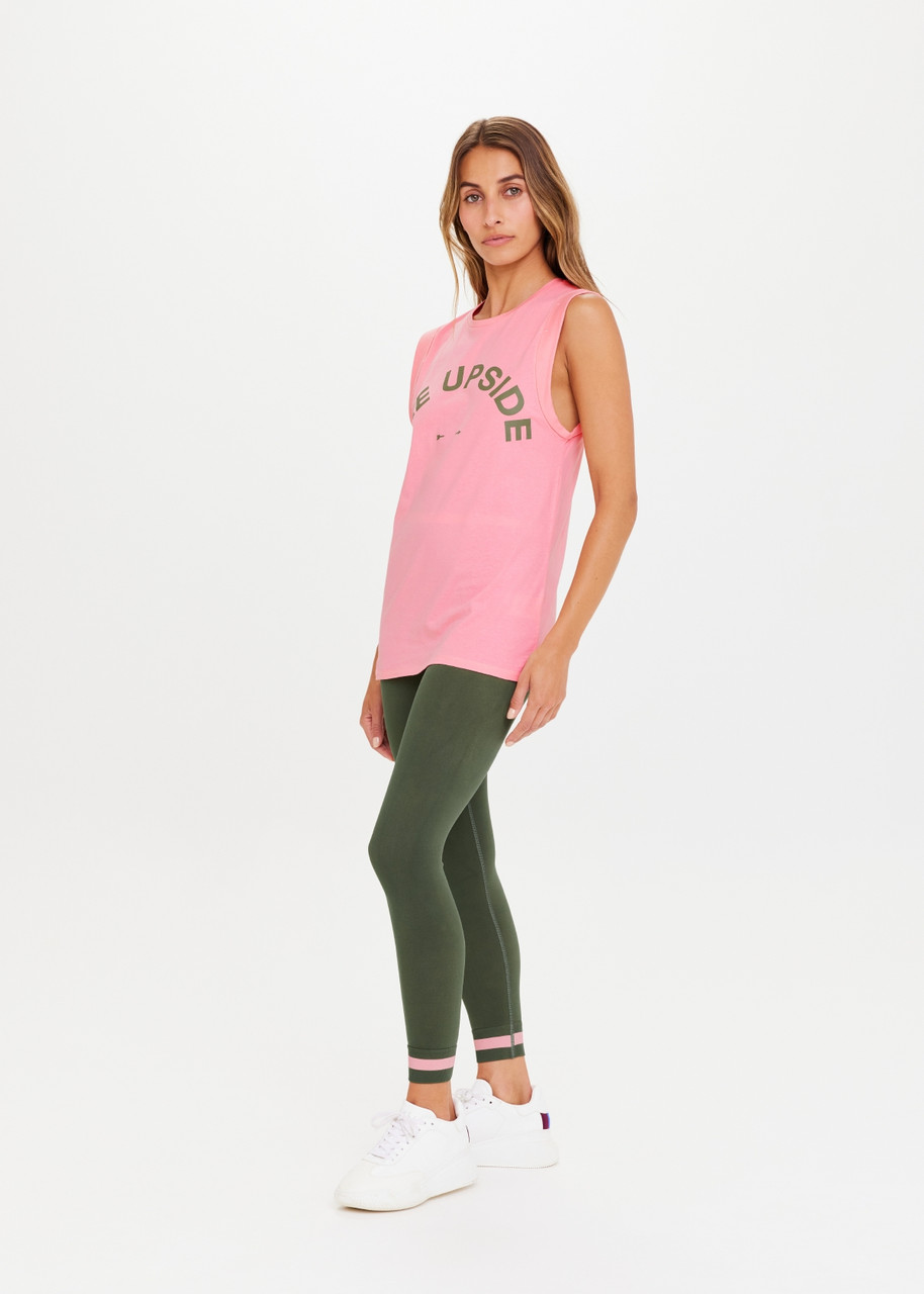 Ell & Voo Womens Taylor Logo Muscle Tank Pink M @ Rebel Active