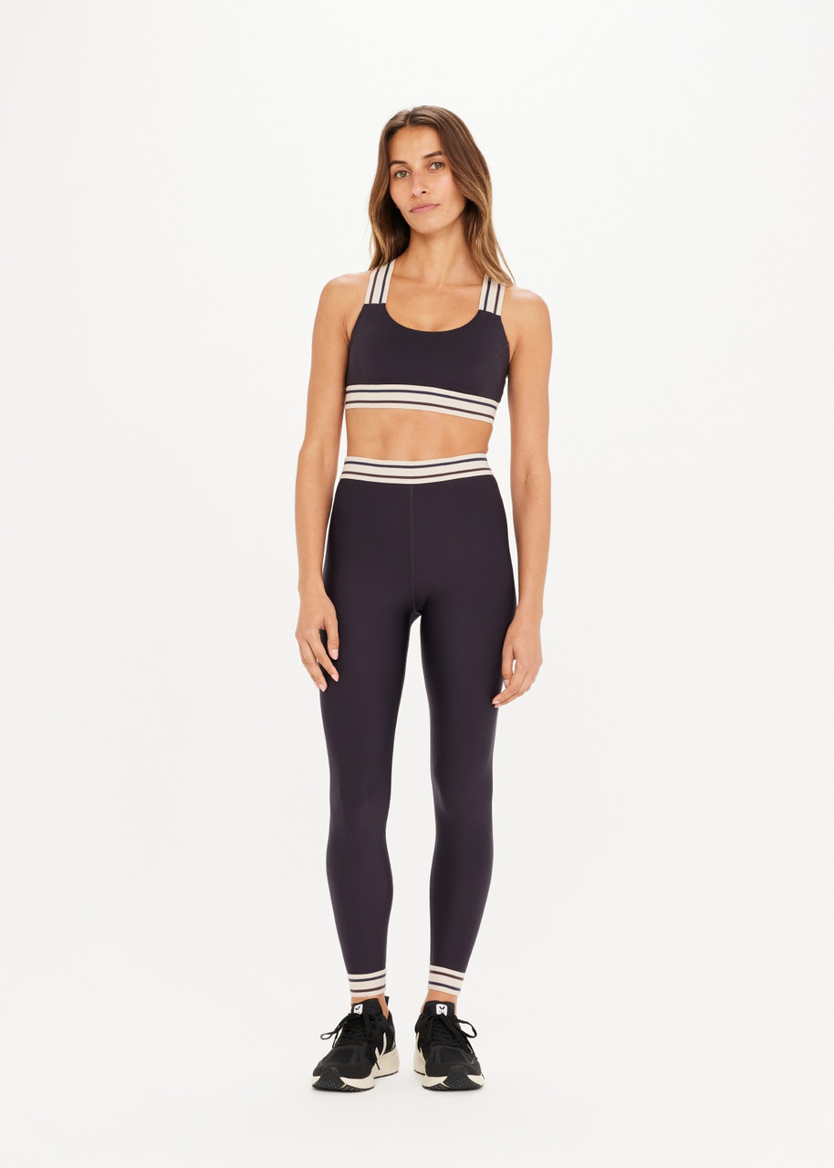 The Upside Andie Heart-print Sports Bra In Navy Multi