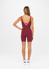 PEACHED LIZA ONESIE - BURGUNDY [USW422128]