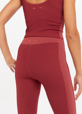 RIBBED SEAMLESS MIDI PANT - SANGRIA [USW422065]