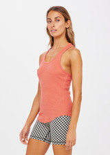 FRANKIE RIB TANK - PINK CLAY [USW223048]