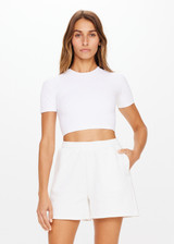 TOPSPIN KIM CROP TEE   - WHITE [USW223155]