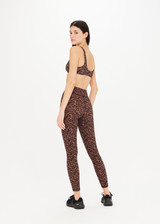 THE UPSIDE Biarritz 25inch Midi Pant in Leopard print is a recycled mid-rise 25inch length legging with a soft folded waistband.
