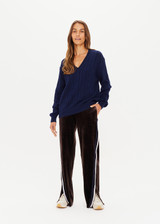 SEYMOUR KNIT SWEATER in NAVY | The UPSIDE