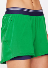 THUNDER STRIPES ADJUSTABLE SHORT Lサイズ DRIFTER LUCKY RUN SHORT in IVY | The UPSIDE