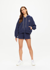 CASCADE JUDE CROP HOODIE in NAVY | The UPSIDE