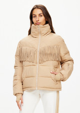 FAIRBANKS FOX PUFFER JACKET in KHAKI | The UPSIDE