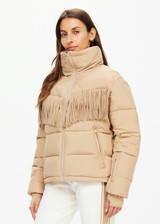FAIRBANKS FOX PUFFER JACKET in KHAKI | The UPSIDE