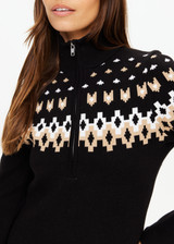 FAIRBANKS BLANCHE HALF ZIP in BLACK | The UPSIDE