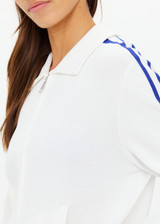CARNABY PARI ZIP KNIT JACKET in WHITE | The UPSIDE
