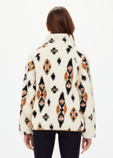 TOTEM HARLOW ZIP THROUGH in CREAM IKAT | The UPSIDE