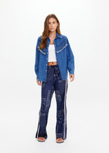 WILDWEST SYLVE FRINGE SHIRT in DENIM | The UPSIDE