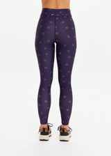 THE UPSIDE women's navy horseshoe print Cheval 28in Midi Pant is made from recycled, super soft and breathable quick-drying fabric and feature a waist drawcord.