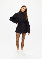 FREDDIE FLEECE LINED ANORAK in BLACK | The UPSIDE
