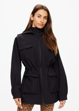 FREDDIE FLEECE LINED ANORAK in BLACK | The UPSIDE