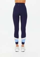 THE UPSIDE women's navy Silverstone 25 inch Legging features a recycled rib fabrication with elasticated drawcord waist. Perfect for yoga & pilates.