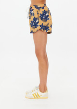 THE UPSIDE women's floral Aruba Billie Run Short is designed for a mid-rise fit and features an inner brief and elasticated waistband with pockets. Made for running.