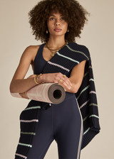 THE UPSIDE women's stripe organic cotton Sebastian Crew Knit Sweater is designed for a relaxed fit and features a knitted rib neckline and cuffs. Made for lifestyle.