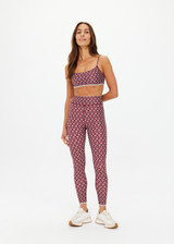 THE UPSIDE women's floral Firefly Hutton Scoop Bra is mid coverage with scoop front, adjustable straps, removable bust cups and shelf bra. Made for pilates.