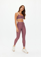 THE UPSIDE women's floral Firefly 25 Inch Legging is designed for a mid rise supportive fit in a breathable recycled super soft fabric. Made for pilates.