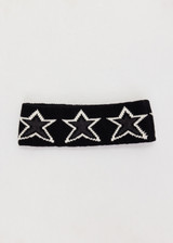 THE UPSIDE women's black organic cotton Superstar Knitted Headband is designed to sit close to the head for warmth or under your helmet. Designed for Aprs-ski and winter wear.
