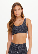 THE UPSIDE women's recycled supersoft fabric Starlet Harley Scoop Bra is designed for a supportive & comfortable fit and features a scoop neckline in our starlet print. Made for yoga & pilates.