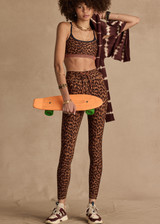 THE UPSIDE women's leopard Malawi Badu Crossback Bra offers soft & supportive fit with a scooped front neckline, crossback straps and removable cups. Made for yoga & pilates.
