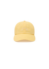 THE UPSIDE women's yellow Paradise Soft Cap features an adjustable strap and an embroidered horseshoe logo at front in cream. Made for everyday.