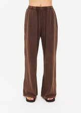 THE UPSIDE women's brown recycled cotton Soho Tokio Wide Leg Pant offers a high-rise with a wide leg design, elasticated waistband and front pockets in side seam. Made for lifestyle.