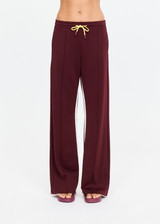 THE UPSIDE women’s maroon recycled Marnie Panelled Wide Leg Pant is high rise and features an elasticated waistband, side seam pockets, contrast detailing and drawcord waist. Made for lifestyle.THE UPSIDE women’s maroon recycled Marnie Panelled Wide Leg Pant is high rise and features an elasticated waistband, side seam pockets, contrast detailing and drawcord waist. Made for lifestyle.