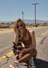THE UPSIDE women’s leopard recycled peached Javan 28inch High Rise Legging is designed for a soft and supportive fit and features a high rise waist. Made for yoga and pilates.