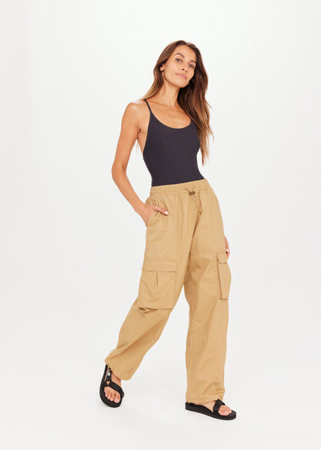 Lotus Milly flared sweatpants in beige - The Upside
