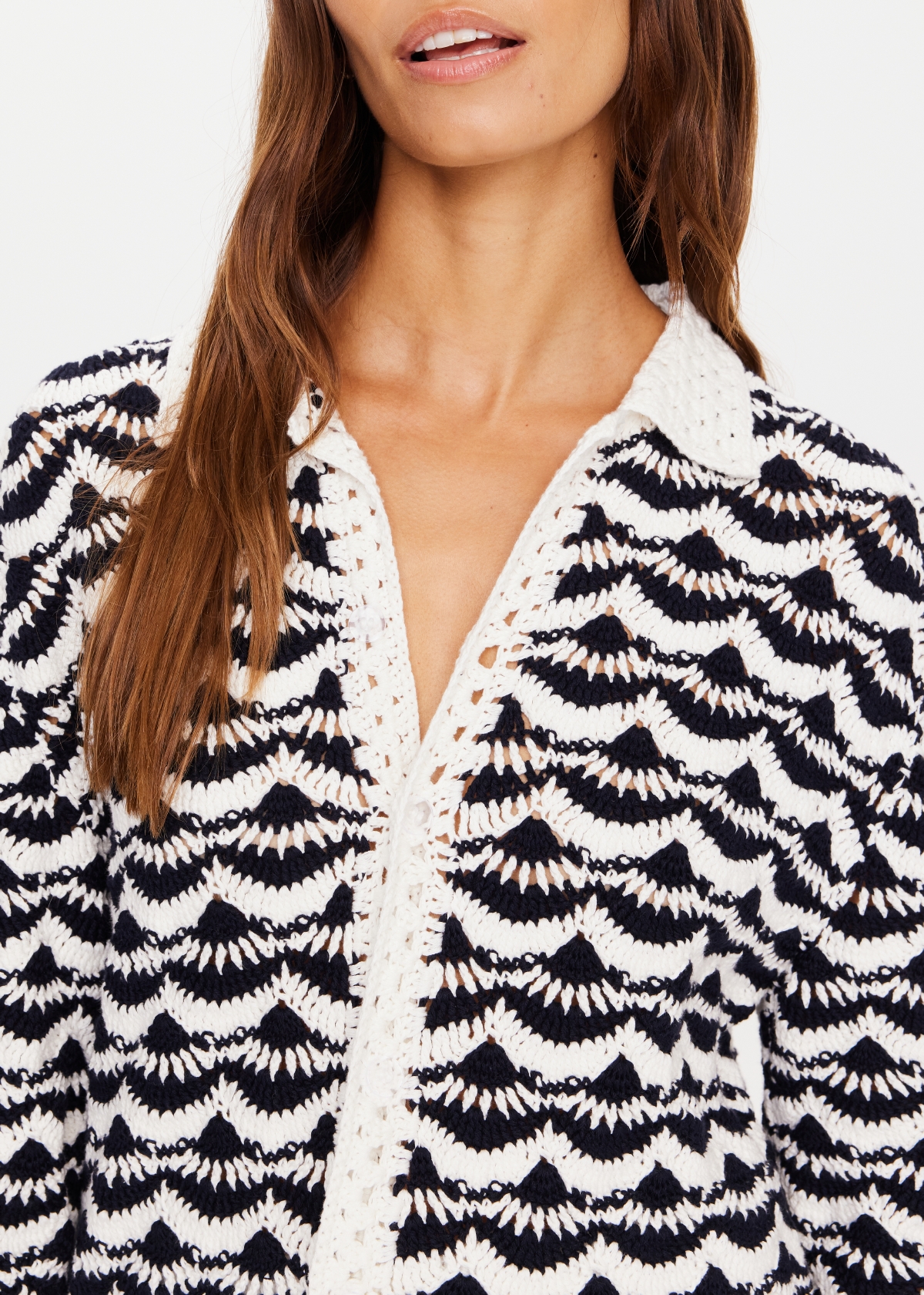 WOODSTOCK MALIA CROCHET SHIRT in MULTI | The UPSIDE