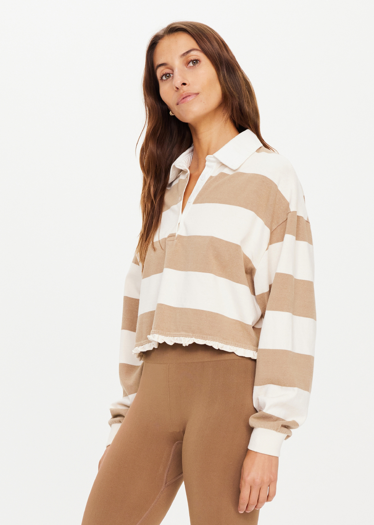 DUKE CROP POLO in STRIPE | The UPSIDE