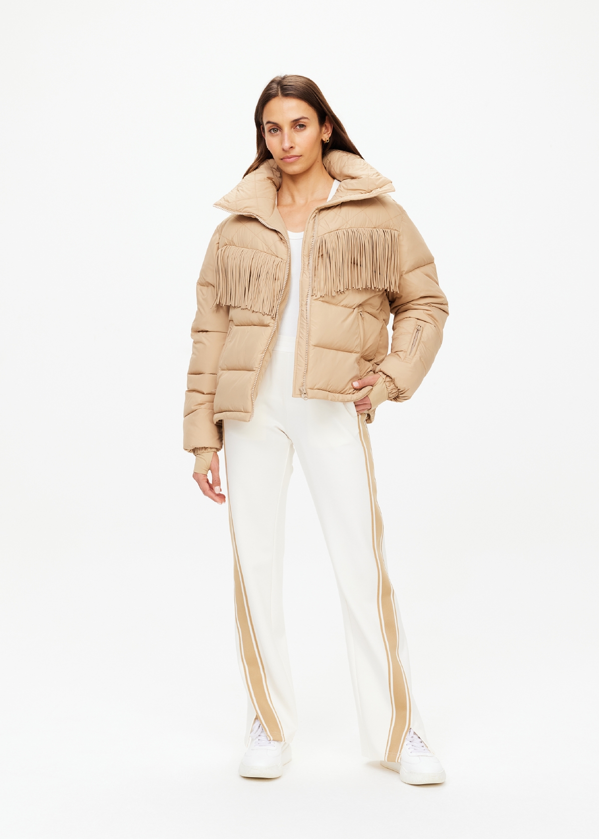FAIRBANKS FOX PUFFER JACKET in KHAKI | The UPSIDE
