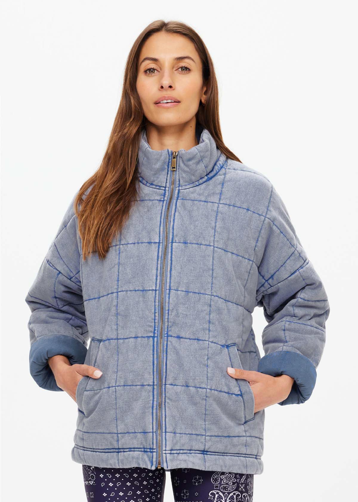 DARIA QUILTED JACKET in DENIM | The UPSIDE
