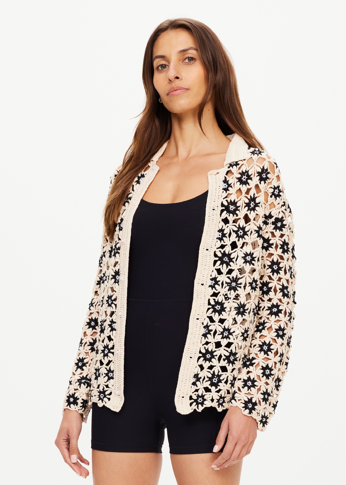LUMINARY MALIA CROCHET SHIRT in NATURAL | The UPSIDE