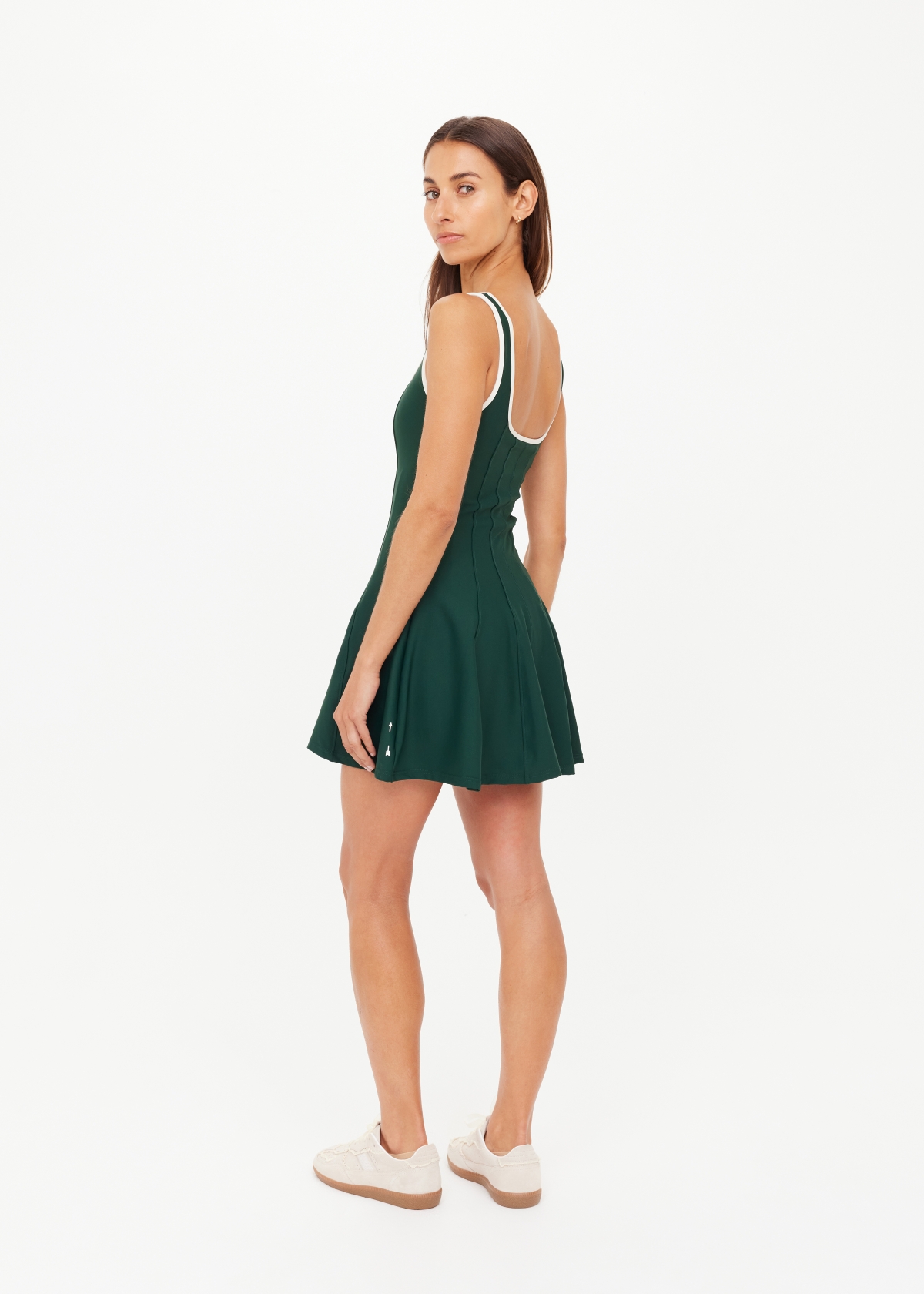 RACQUET MAXINE MINI DRESS in RACING GREEN | The UPSIDE