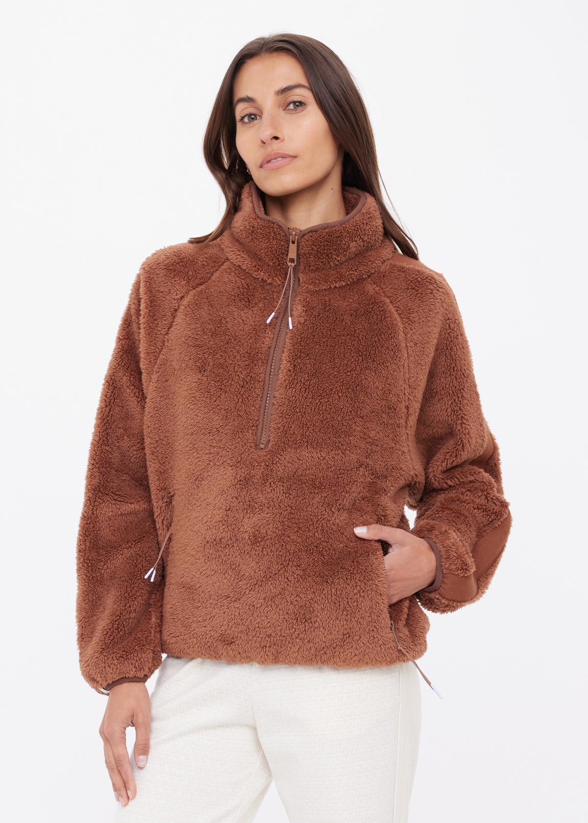 HARLOW FLEECE PULLOVER in WALNUT | The UPSIDE