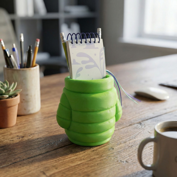 Puffer Jacket Style Can Or Trinket Holder