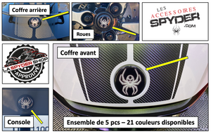 Série F3 & RT 2020 et plus - Ensemble De Pastilles (Emblèmes) Pour Spyder (5 PCS) - Choix De Couleur Série F3 & RT 2020 et plus - Ensemble De Pastilles (Emblèmes) Pour Spyder (5 PCS) - Choix De Couleur
