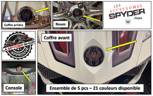 RT 2010-2019 - Ensemble De Pastilles (Emblèmes) Pour Spyder (5 PCS) - Choix De Couleur RT 2010-2019 - Ensemble De Pastilles (Emblèmes) Pour Spyder (5 PCS) - Choix De Couleur