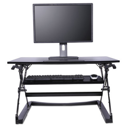 Ergo Modern  Desk Convertor & Workspace Riser, 36” Black 