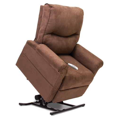 Pride 3-Position Power Lift Recliner - Pride LC-105 Essential Collection Micro Suede Cocoa