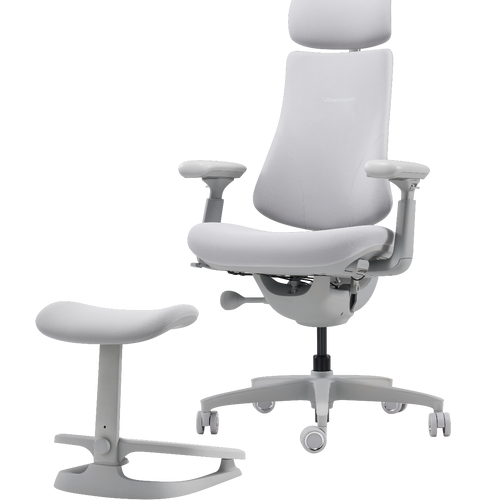 LiberNovo Omni dynamic ergonomic chair with StepSync footrest for active sitting and posture support
